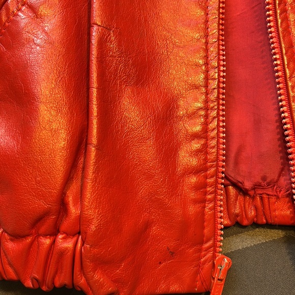 🚨Vintage 1980’s Red Leather Jacket🚨 - Picture 2 of 8